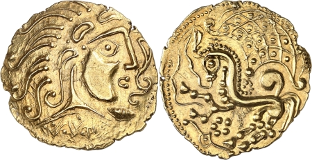 Gaule - Parisii - Région de Paris Statère d’or classe V - (100-50).