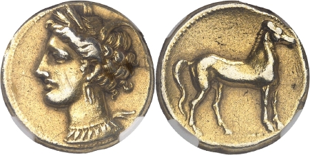 Zeugitanie - Carthage (310-270). Statère d’électrum.