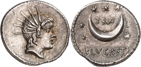 L. Lucretius. Denier en argent - Rome (74).