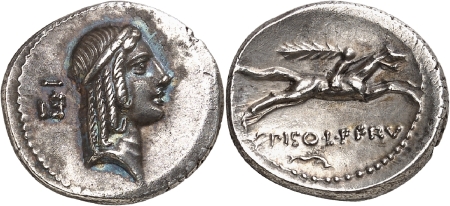 C. Piso L.f. Frugi Denier en argent - Rome (67).