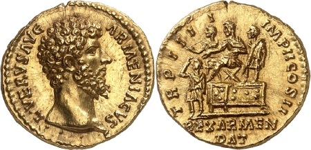 Lucius Verus (161-169). Aureus - Rome (164 ou 166).