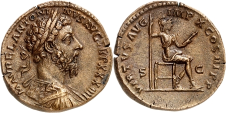 Marc Aurèle (161-180) Sesterce - Rome (163-164).