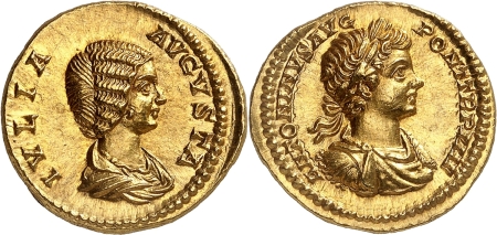 Julia Domna (193-217) Caracalla Aureus - Rome (196-211).