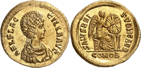 Flaccille. Solidus - Constantinople (383-388).