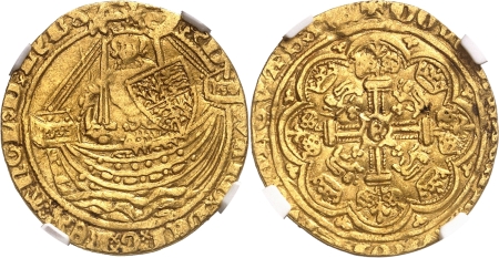 Angleterre. Edouard III (1327-1377). 1/2 Noble d’or - Non daté.