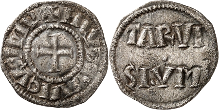 France. Louis le Pieux (814 - 840) Denier - Trévise.
