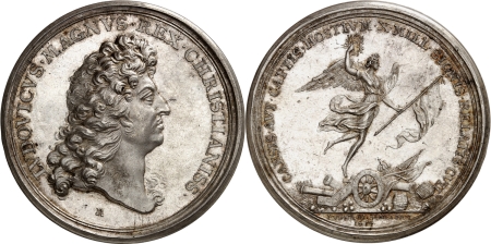 France. Louis XIV (1643-1715). Médaille en argent, par J. Roettiers.