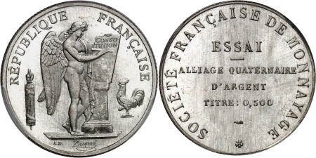 France. IIIe République (1871-1940). 10 francs (Module) - Non daté (1929) - Essai quaternaire.