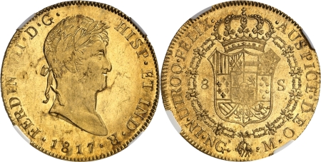 Guatemala. Ferdinand VII (1808-1821) 8 escudos or - 1817 NG M.
