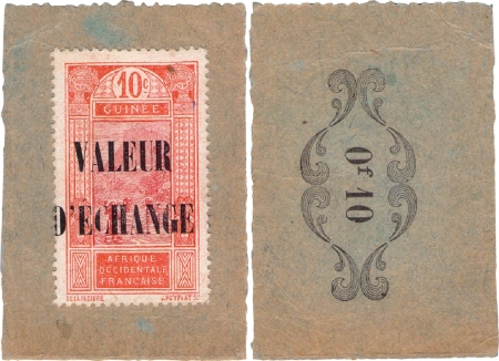 Guinée. 10 centimes orange - Non daté (1920).