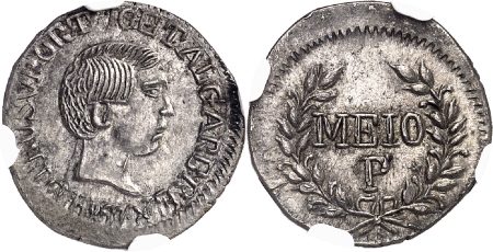 Indes Portugaises Pierre V (1853-1861). 1/2 pardao - 1857 Goa.