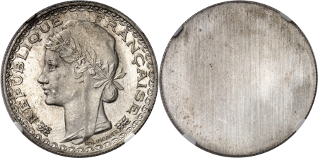 Indochine. Paire d'épreuves unifaces en argent de la piastre - 1931.