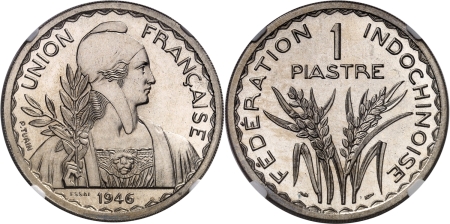 Indochine. Essai de la piastre - 1946 Paris.