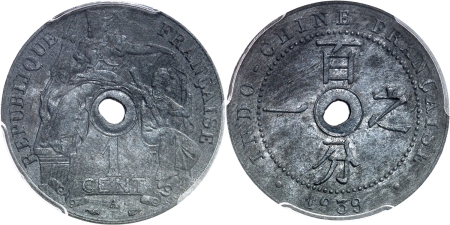Indochine. Epreuve en zinc du 1 cent. - 1939 A Paris.