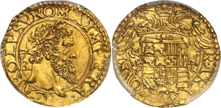 Italie - Naples et Sicile Charles V (1516-1556) Ducat or - (1519-1556) IBR.