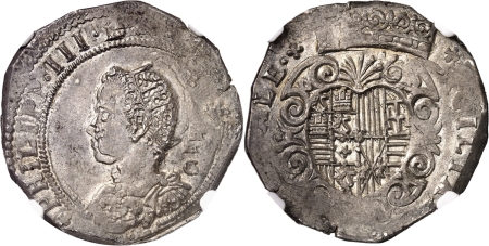 Italie - Naples et Sicile Philippe III d'Espagne (1598-1621). 1/2 ducaton - Non daté Naples. 