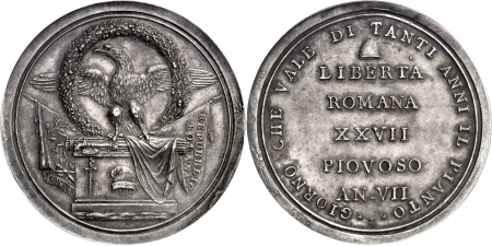 Italie. République romaine (1798-1799) Scudo - An VII (1799) Rome.