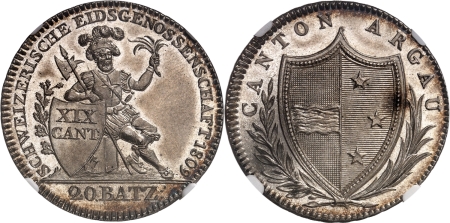 Suisse - Argovie 20 batzen - 1809.