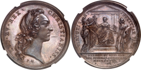 Turquie . Médaille en bronze - 1739 - F. J. Marteau. Turquie - Louis XV (1715-1774). 