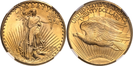 USA. République fédérale (1789 à nos jours) 20 dollars or - 1926 Philadelphie.