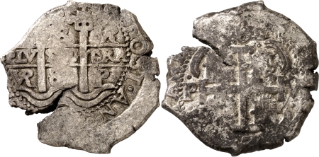 Bolivie. Charles II (1665-1700). 8 réales « Cob » - 168. VR Potosi.