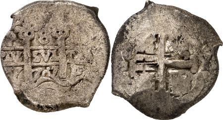 Bolivie. Charles III (1758-1788). 8 réales « Cob » - 1767 V-Y Potosi.