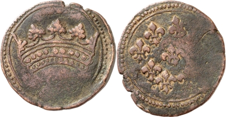 Maurice et Réunion - Iles de France et Bourbon Louis XV (1715-1774). 2 sols type au 9 globules - Non daté Pondichéry.