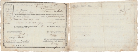 Isle de France (Maurice). Traite officielle de 14.531 livres et 12 sols - 1er fructidor an IV.