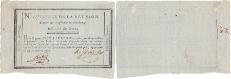 Isle de la Réunion. 10 livres - 17 frimaire an IV.