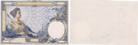 Réunion. Epreuve uniface du recto, sans filigrane, du 100 francs type 1927.