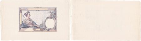 Réunion. Epreuve uniface du recto, sans filigrane, du 100 francs type 1927.