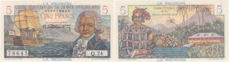 Réunion - C.C.F.O.M. Lot de 8 billets - (1946).