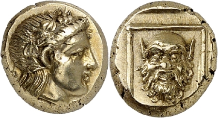 Asie Mineure - Lesbos - Mytilène - Hecté en électrum - (377-326)