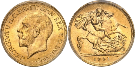 Georges V (1910-1936) - Souverain or - 1931 SA Prétoria