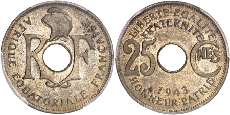 25 centimes - 1943 Prétoria