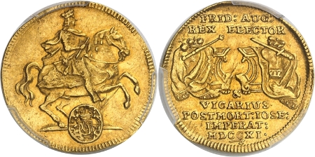 Saxe-Albertine - Frédéric-Auguste Ier (1806-1827) - Ducat or - Non daté (1711)