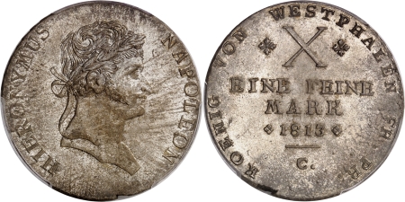 Westphalie - Jérôme Napoléon (1807-1813) - Thaler en argent - 1813 C Cassel