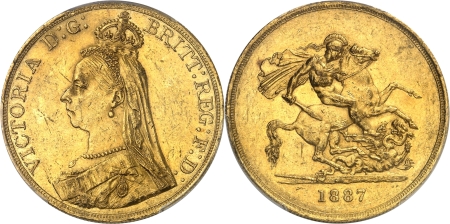 Victoria (1837-1901) - 5 souverains or - 1887