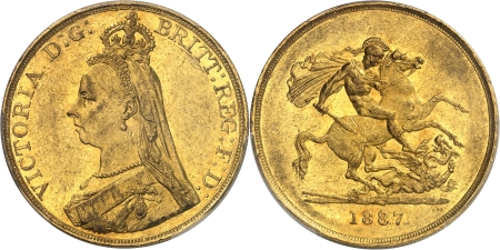 Victoria (1837-1901) - 5 souverains or - 1887