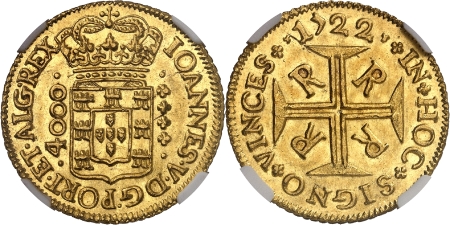 Jean V (1706-1750)  - 4.000 reis or - 1722 R Rio