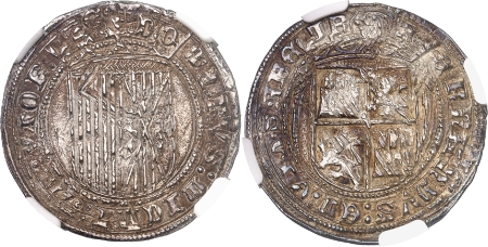 Ferdinand et Isabelle (1469-1504) - Real argent - Burgos