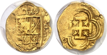 Philippe III (1598-1621) - 2 escudos or - Date illisible SD Séville