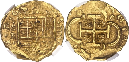 Philippe IV (1621-1665) - 4 escudos or - Date illisible S R Séville