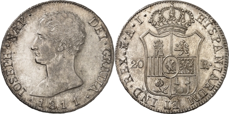 Joseph-Napoléon (1808-1813) - 20 réales - 1811 M Madrid