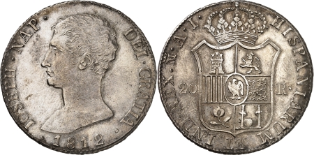 Joseph-Napoléon (1808-1813) - 20 réales - 1812 M Madrid