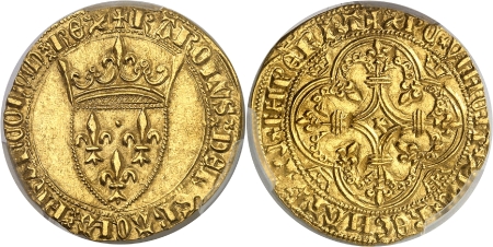 Charles VI (1380-1422) - Ecu d'or à la couronne - 2ème émission du 28 février 1388