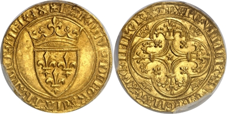 Charles VI (1380-1422) - Ecu d'or à la couronne - 4ème émission du 29 juillet 1394
