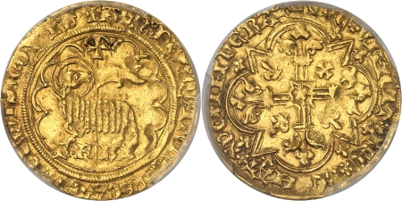 Charles VII (1422-1461) - Agnel d'or - 2ème émission - Point 9ème La Rochelle