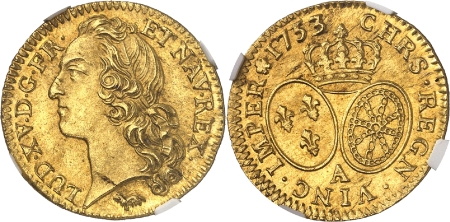 Louis XV (1715-1774) - Louis d'or au bandeau - 1753 A Paris - 2ème semestre