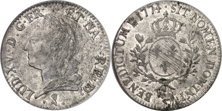 Louis XV (1715-1774) - Ecu du Béarn à la vielle tête - 1774 Pau
